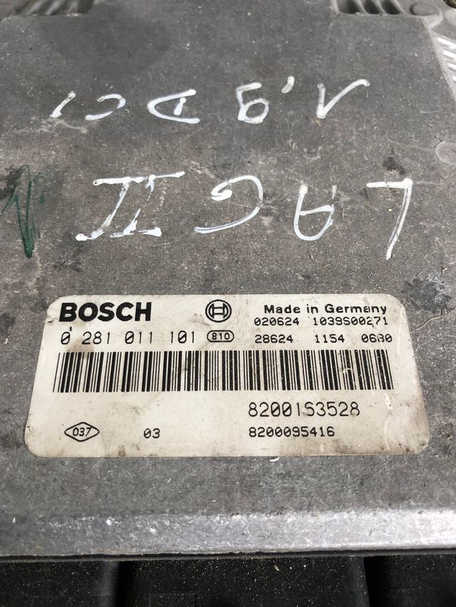 Centralita motor Bosch Renault laguna 1.9 dci Referencia original : 8200163528
Referencia Bosch : 0281011101