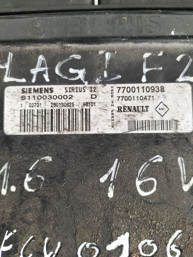 centralita motor Renault Referencia original : 7700110938 - 7700110471 Referencia Siemens : S110030002D Sirius 32