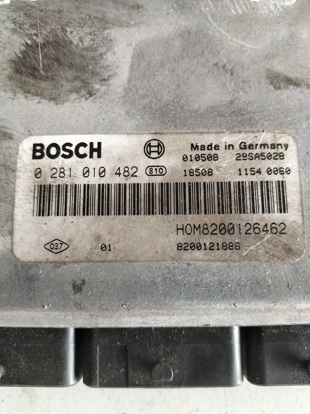 Centralita Motor UCE Renault Laguna II (BG0) 1.9 DCI DIESEL CAT 74KW (101 CV) 2001 a 2008 Referencia Bosch : 0281010482 Referencia original : 8200126462 - 8200183770