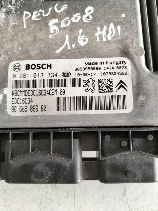 Centralita motor Peugeot Citroën Referencia Bosch : 0281013334 Referencia original : 9666986680