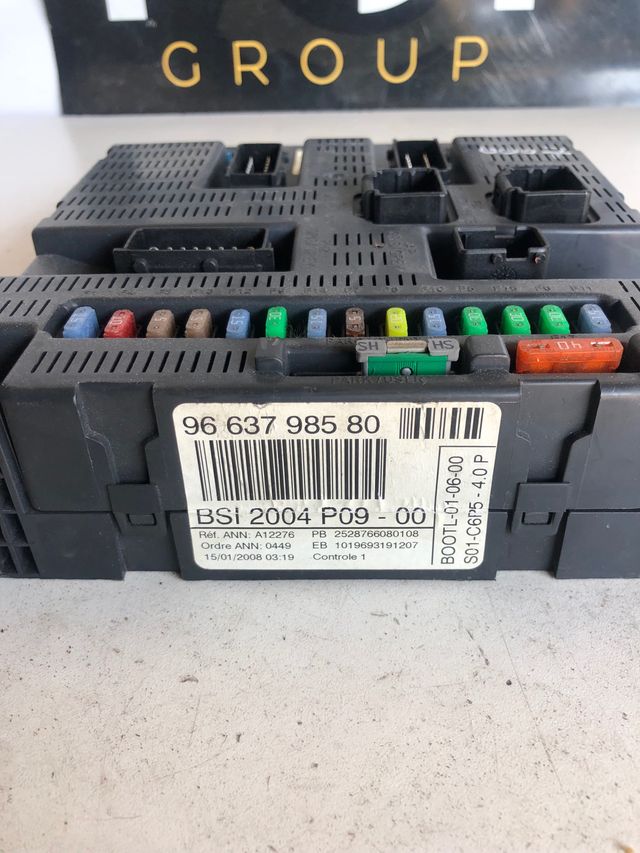 Caja de reles / caja de fusible :  BSI  2004 P09-PP Peugeot - Citroën Referencia original : 9663798580