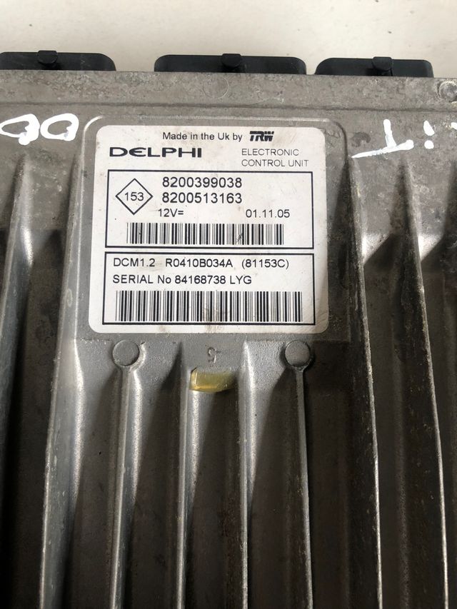 Kit de arranque Renault Modus 1.5 DCI ECU DElphi Referencia : 8200399038 / 8200514163 BCM Referencia : 8200528486