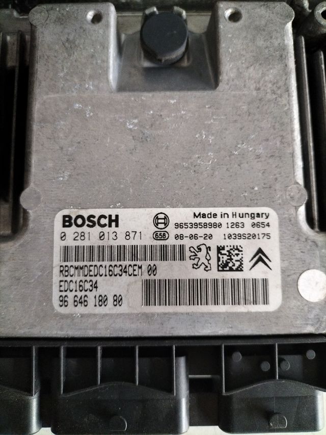 Kit de arranque Peugeot Citroën 1.6 HDI ECU Bosch : 0281013871 - 9664618080 - EDC 16C34 BSI : 966405898001
