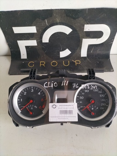 [C-TACH0161] Cuadro de intrumentos Renault Clio 3 1.5 DCI con 76813 km / referencia original : 8200821001