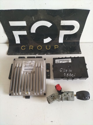 [KIT0125] Kit de arranque Renault Clio 3 1.5dci
centralita motor Delphi referencia : 8200911560 - 8200909666 DCM1.2
Bcm L2 CR referencia : 8201054128